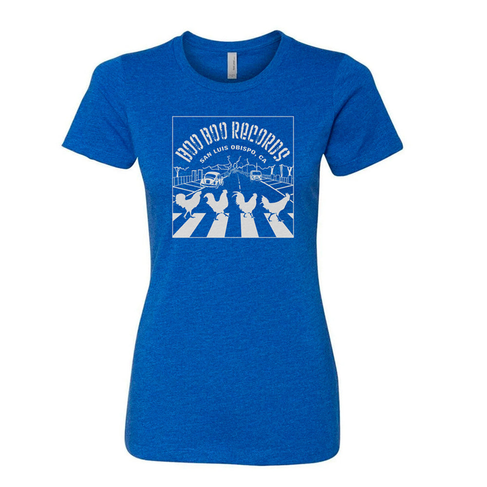 Women's Cosmic Rooster Abbey Rd. Blue T-Shirt