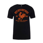 Men's 100% Cotton T-Shirt (Black w/ Orange Logo)