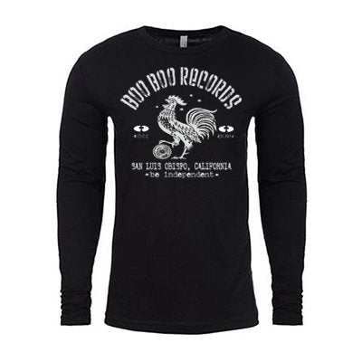 Men's 100% Cotton Long-Sleeve T-Shirt (Black)