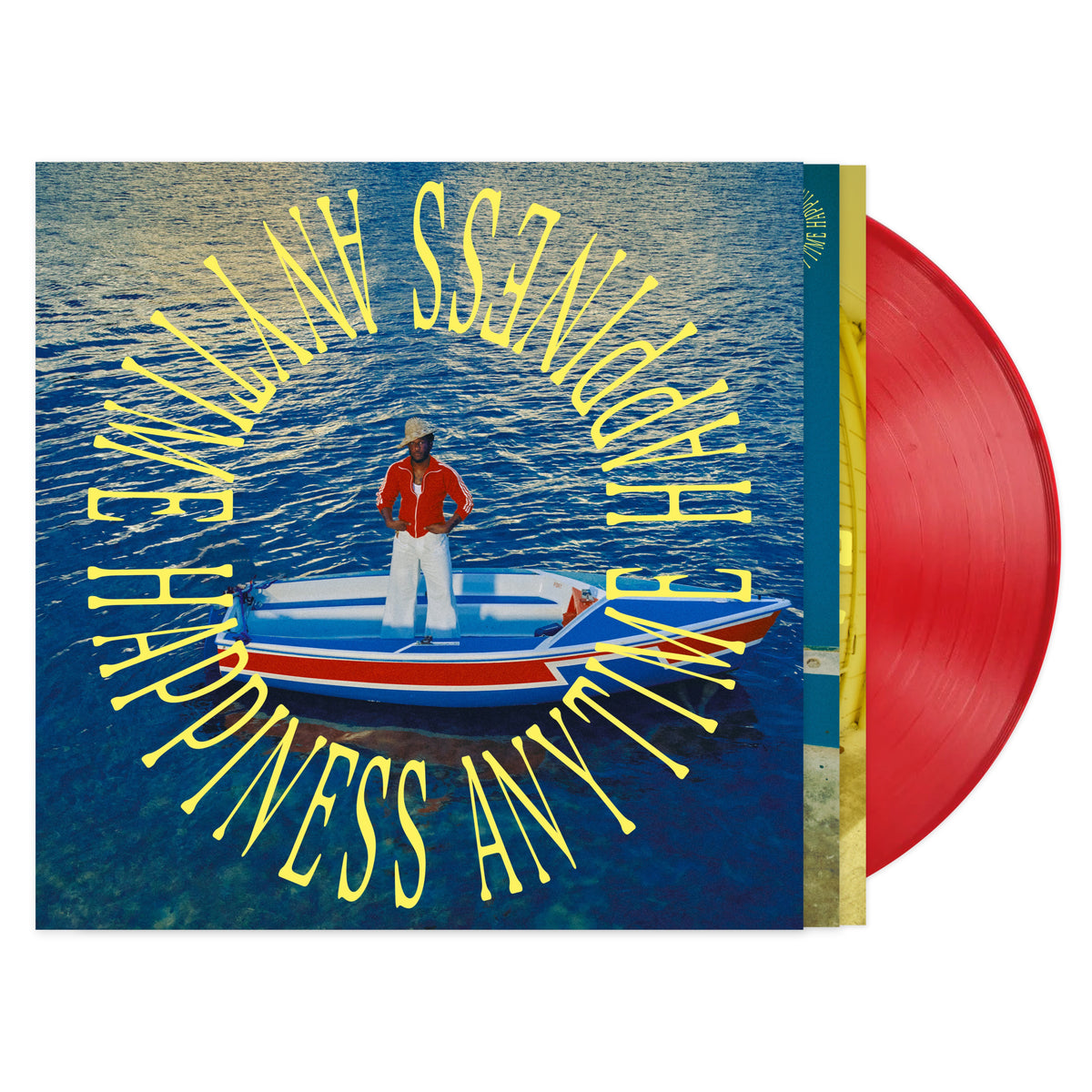 Leon Bridges Happiness Anytime Campari Red Vinyl Front
