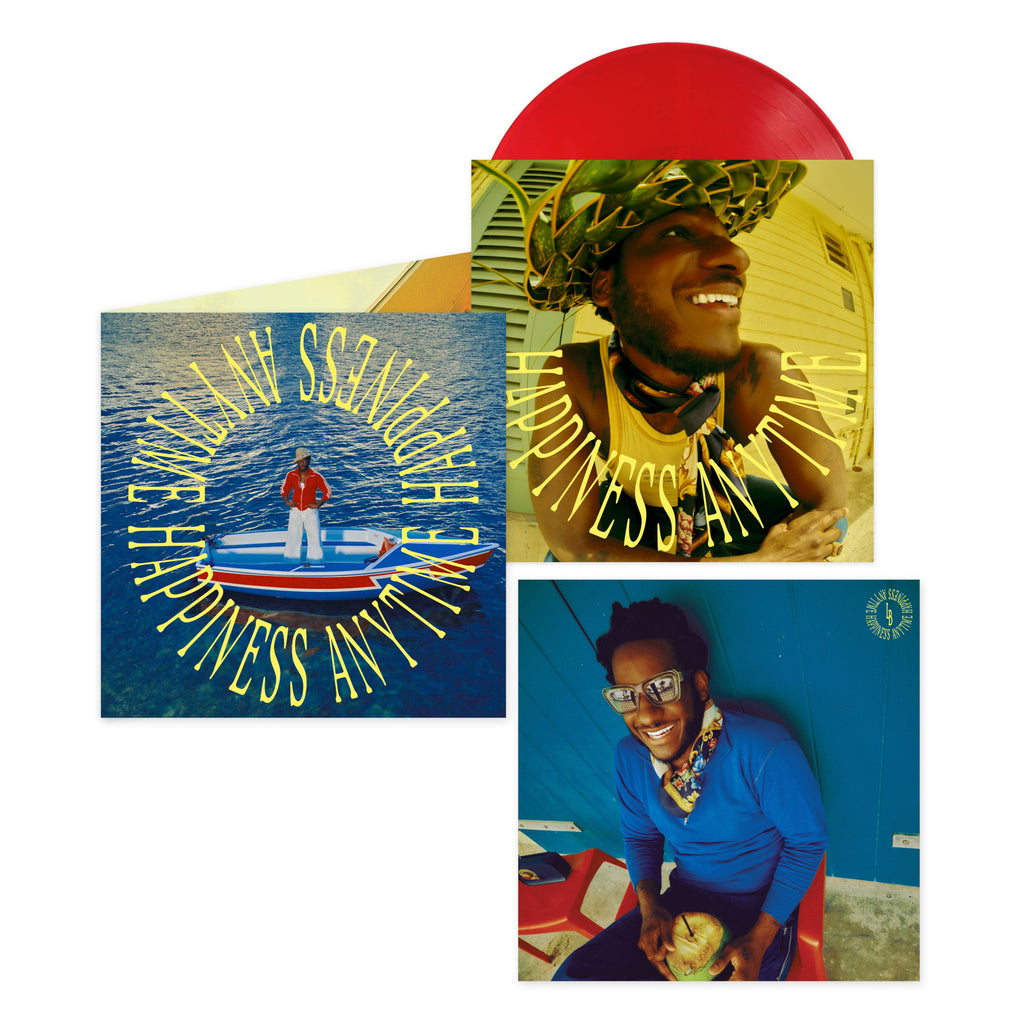 Leon Bridges Happiness Anytime Campari Red Vinyl Layout