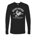 Men's 100% Cotton Long Sleeve Vintage Black T-Shirt, White Boo Boo Records Logo