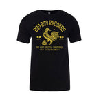 Men's 100% Cotton T-Shirt (Boo Records, Black with Gold Logo)