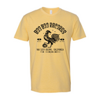 Men's Cotton/Poly T-Shirt (Boo Boo Records, Banana, Black Logo)