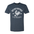 Men's Cotton/Poly T-Shirt (Boo Boo Records, Midnight Navy, White Logo)